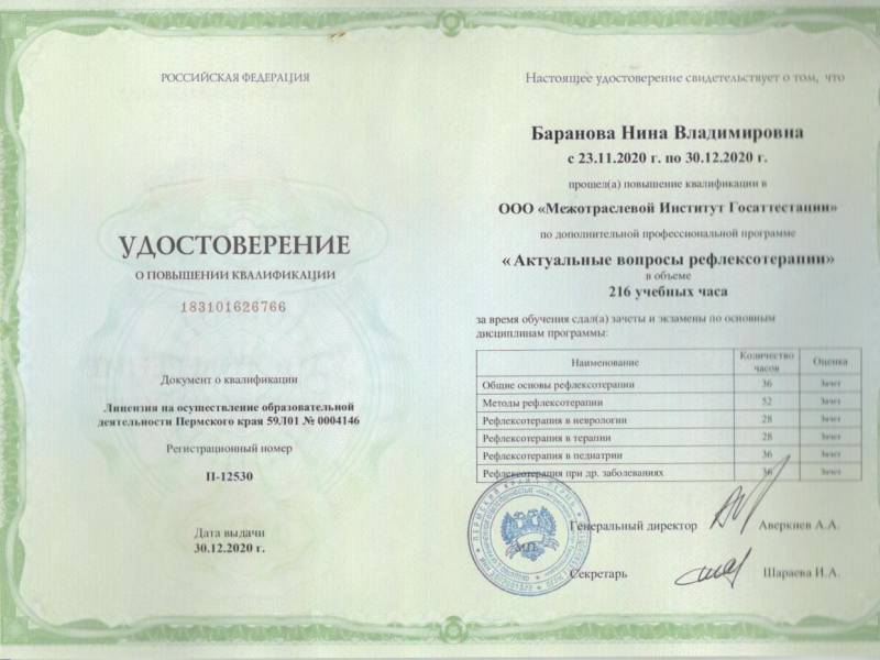 Баранова Нина Владимировна